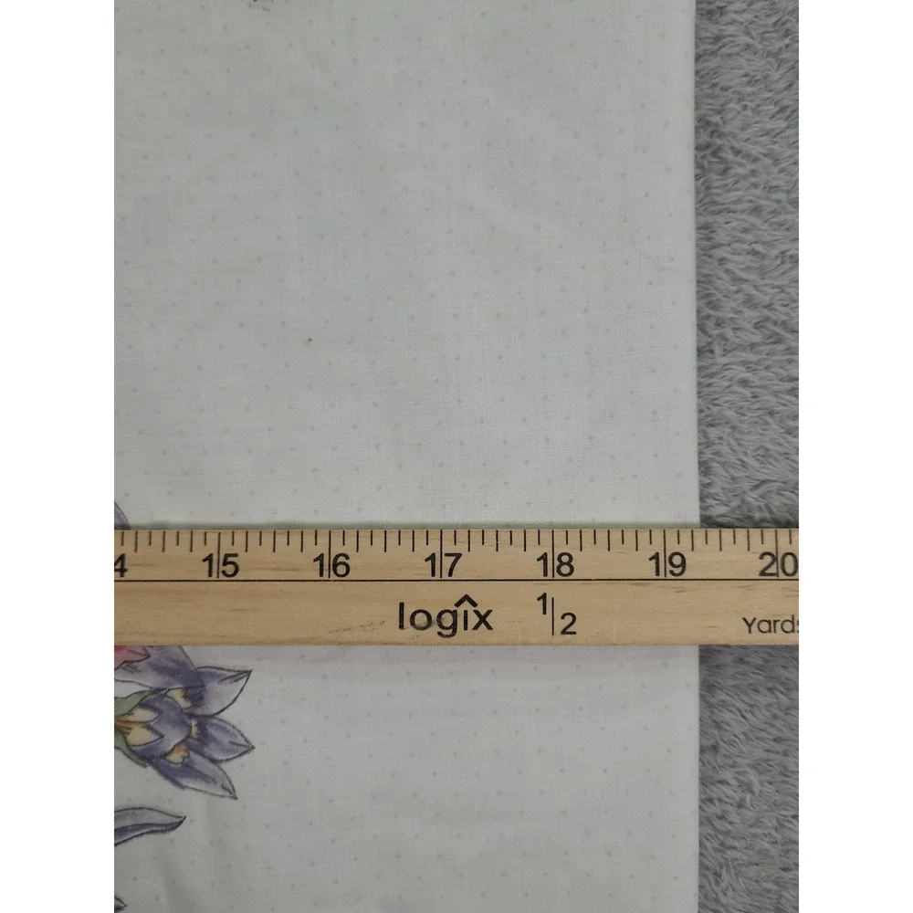 Floral Cotton Pillowcase Pair in White with Pink & Yellow Blooms